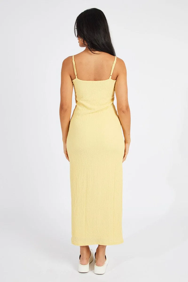 Yellow Bodycon Dress Maxi Textured Fabric sold by Ally Fashion product image thumbnail 5