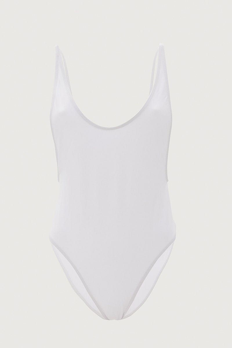 White One Piece Swimsuit sold by Ally Fashion