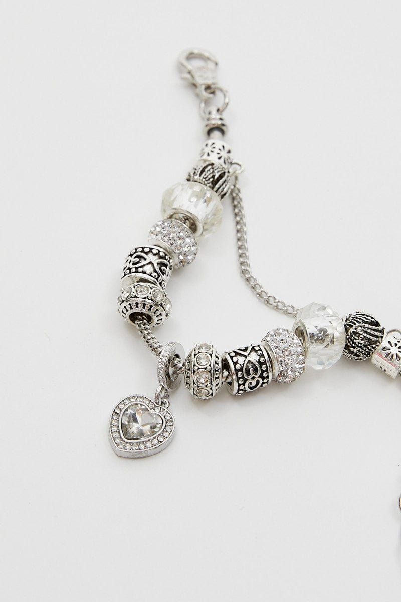 Silver Christmas Heart Charm Silver Plating Bracelet sold by Ally Fashion product image thumbnail 4