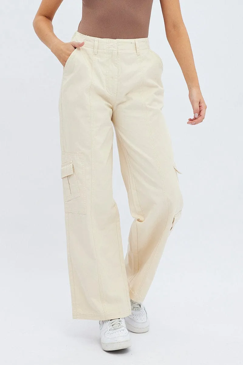 Camel Cargo Pants Low Rise sold by Ally Fashion product image thumbnail 2