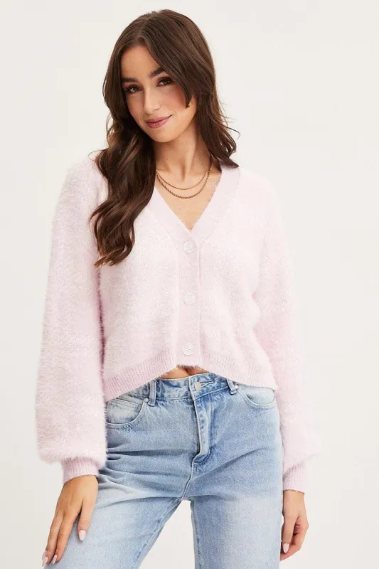 Check Knit Cardigan Long Sleeve Relaxed sold by Ally Fashion