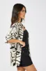 White Abstract Shirt Short Sleeve sold by Ally Fashion