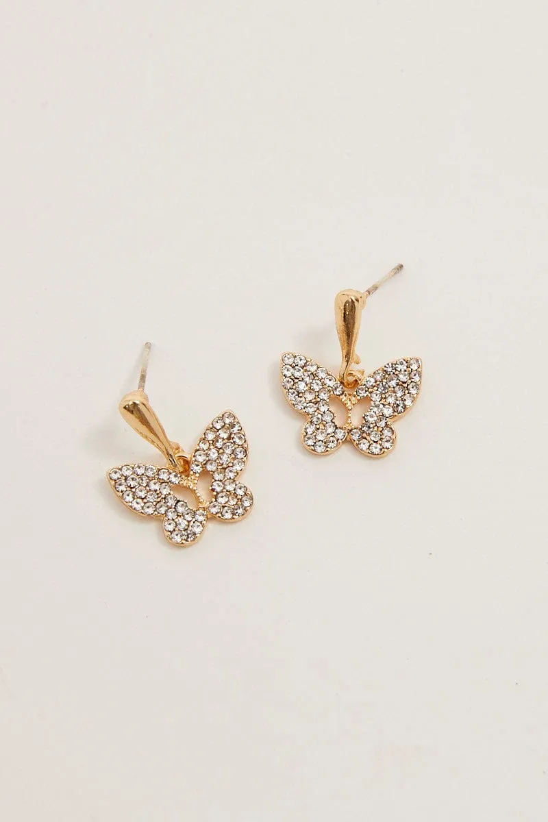 Gold Butterfly Earrings sold by Ally Fashion