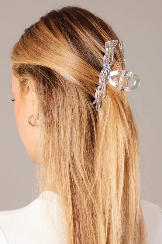 Metallic 2 Pack Iridescent Claw Clips sold by Ally Fashion