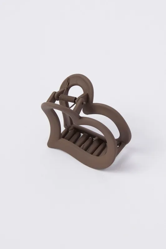 Brown Heart Claw Clip sold by Ally Fashion