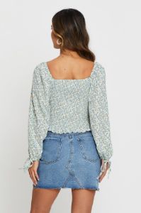 Print Crop Top Long Sleeve sold by Ally Fashion