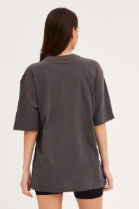 Grey T Shirt Short Sleeve Crew Neck Eagle Cotton sold by Ally Fashion