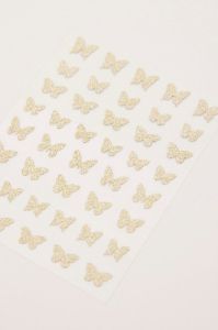 Gold Butterfly Pattern Nail Art Sticker Decals sold by Ally Fashion