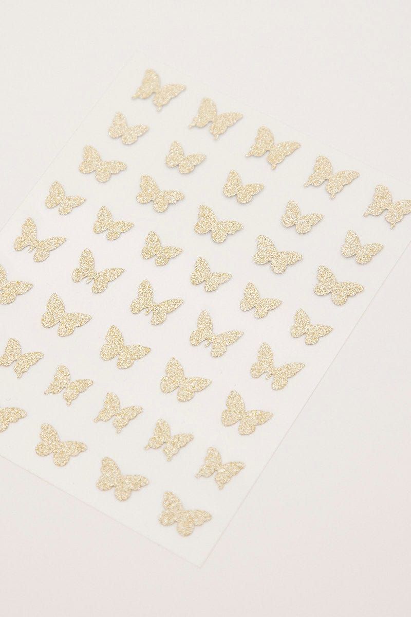 Gold Butterfly Pattern Nail Art Sticker Decals sold by Ally Fashion product image thumbnail 2