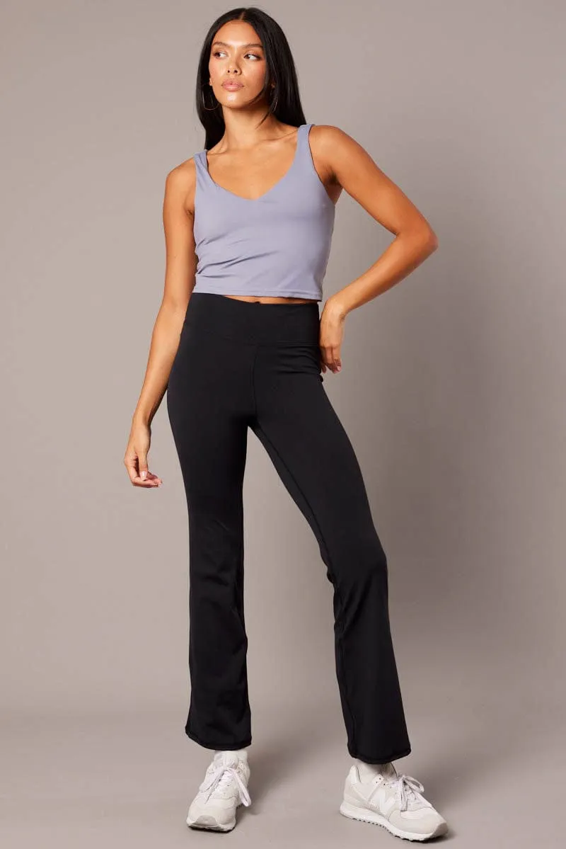 Grey Tank Top Sleeveless V Neck sold by Ally Fashion product image thumbnail 2