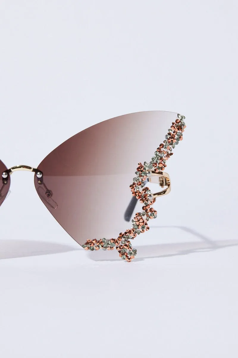 Brown Butterfly Sunglasses sold by Ally Fashion product image thumbnail 2