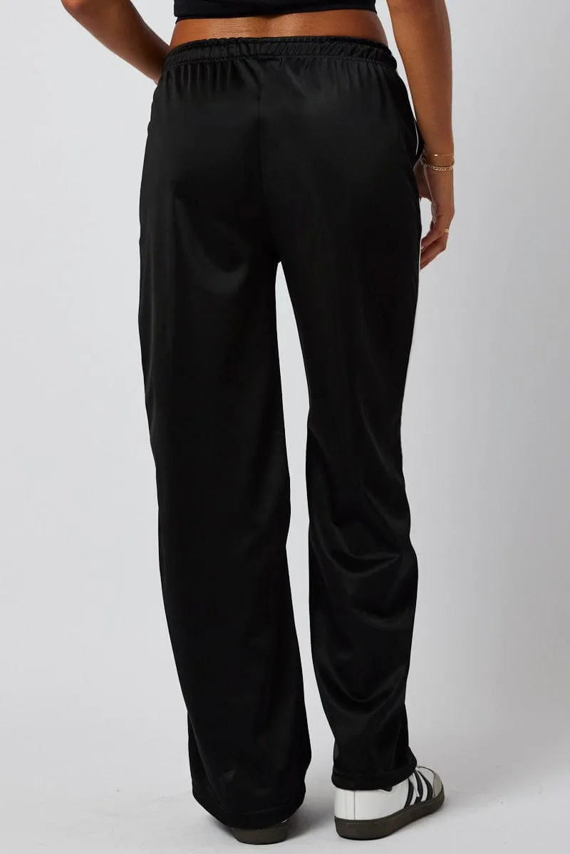 Black Track Pants Mid Rise sold by Ally Fashion product image thumbnail 5