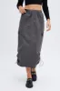 Grey Parachute Cargo Skirt Low Rise Midi sold by Ally Fashion