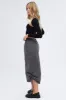 Grey Parachute Cargo Skirt Low Rise Midi sold by Ally Fashion