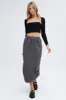Grey Parachute Cargo Skirt Low Rise Midi sold by Ally Fashion