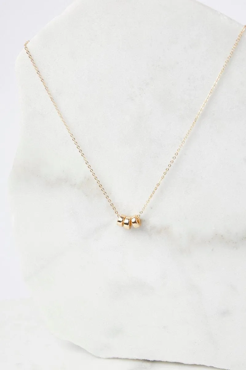 Gold Beads Charm Necklace sold by Ally Fashion