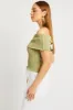 Green Off shoulder Knit Top sold by Ally Fashion