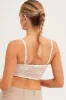 White Corset Top Sleeveless Sweetheart Crop Garter Lace sold by Ally Fashion
