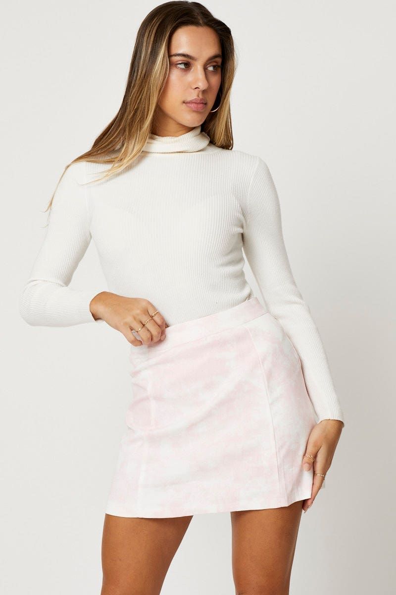 Multi Tie Dye Mini Skirt sold by Ally Fashion