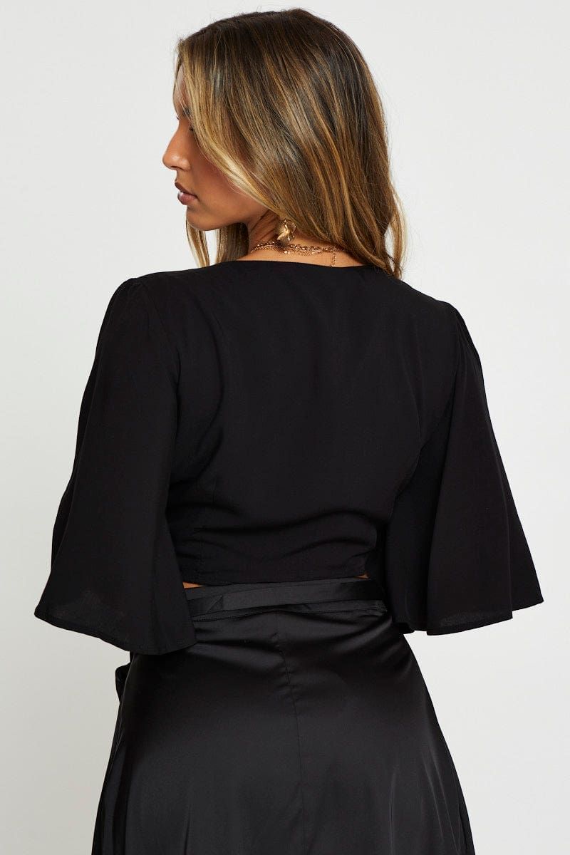 Black Crop Bolero Short Sleeve sold by Ally Fashion product image thumbnail 5