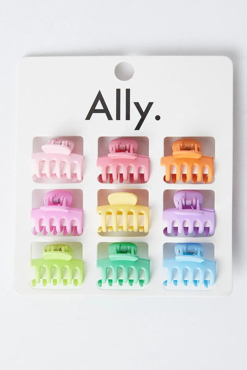 Multi 9 Pack Claw Clips sold by Ally Fashion