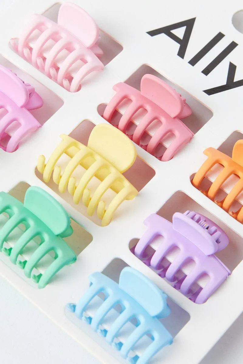 Multi 9 Pack Claw Clips sold by Ally Fashion product image thumbnail 2