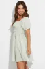 Green Check Fit And Flare Dress Short Sleeve Back Lace Up sold by Ally Fashion