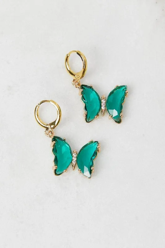 Green Butterfly Earrings sold by Ally Fashion