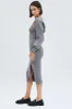 Grey Knit Midi Dress And Shrug Set sold by Ally Fashion