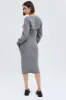 Grey Knit Midi Dress And Shrug Set sold by Ally Fashion