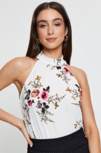 Print Halter Top Sleeveless sold by Ally Fashion