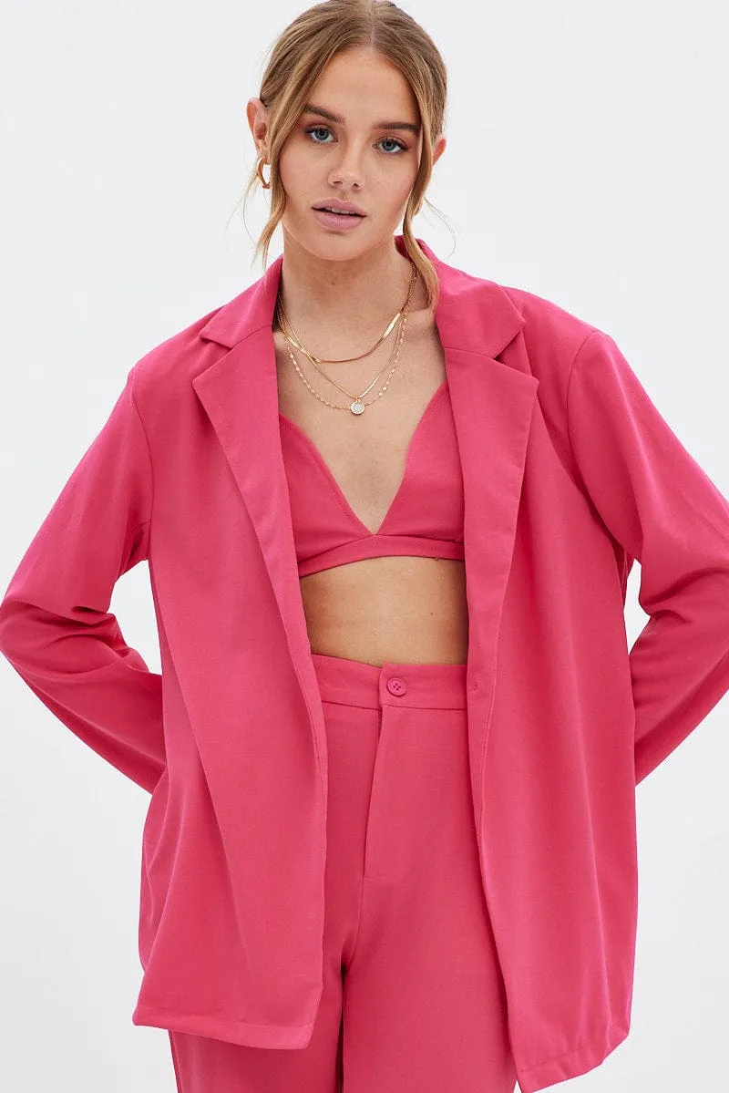 Pink Oversized Blazer sold by Ally Fashion product image thumbnail 3