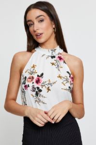 Print Halter Top Sleeveless sold by Ally Fashion