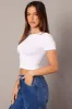 White T Shirt Short Sleeve Crew Neck Seamless sold by Ally Fashion