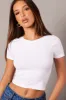 White T Shirt Short Sleeve Crew Neck Seamless sold by Ally Fashion