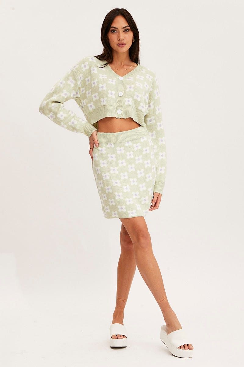Print Knit Skirt Mini High Rise sold by Ally Fashion product image thumbnail 3