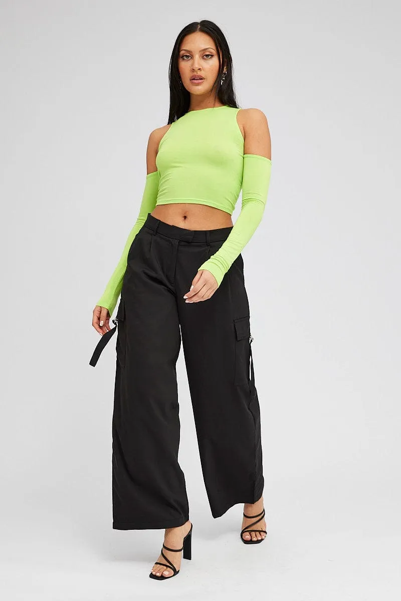 Black Wide Leg Pants Low Rise sold by Ally Fashion