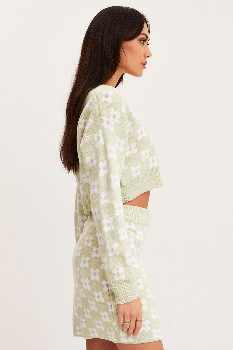 Print Knit Skirt Mini High Rise sold by Ally Fashion product image thumbnail 4