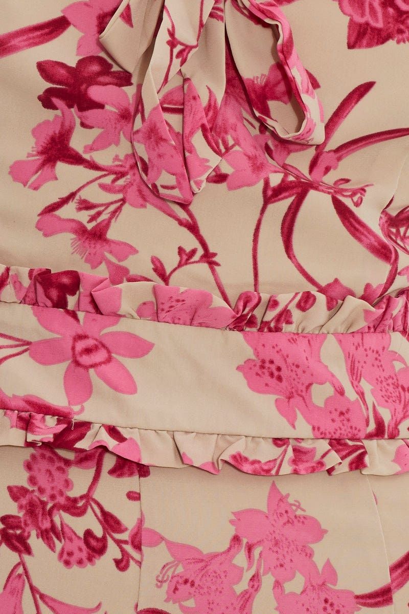 Print Designer Halterneck Ruffle Playsuit sold by Ally Fashion product image thumbnail 2