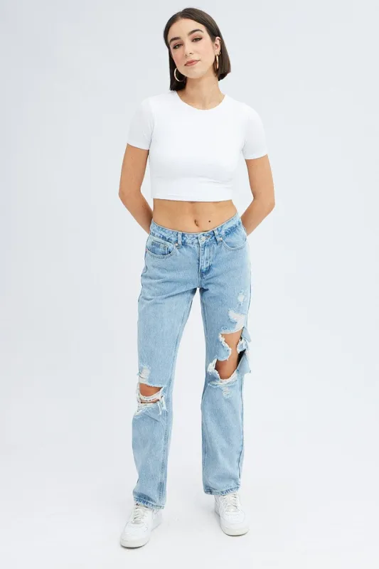 Denim Baggy Denim Jeans Low rise sold by Ally Fashion