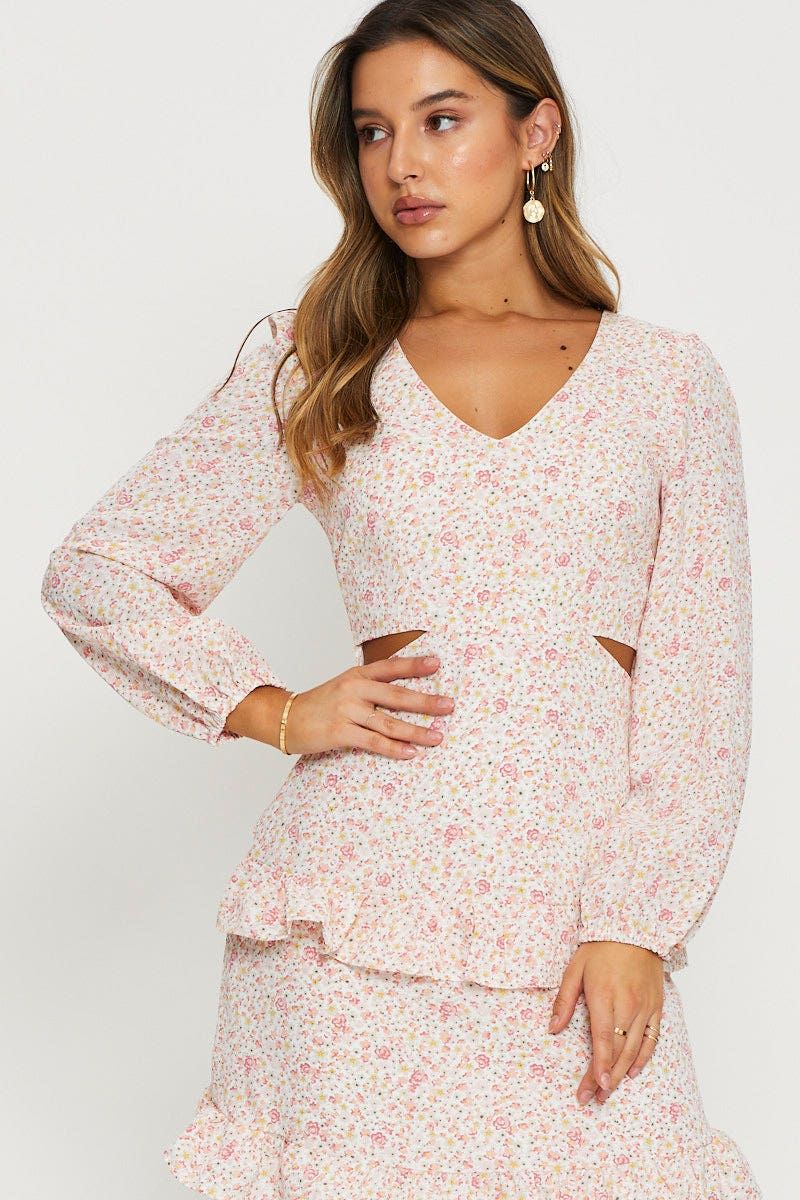 Print Mini Dress Long Sleeve sold by Ally Fashion product image thumbnail 5