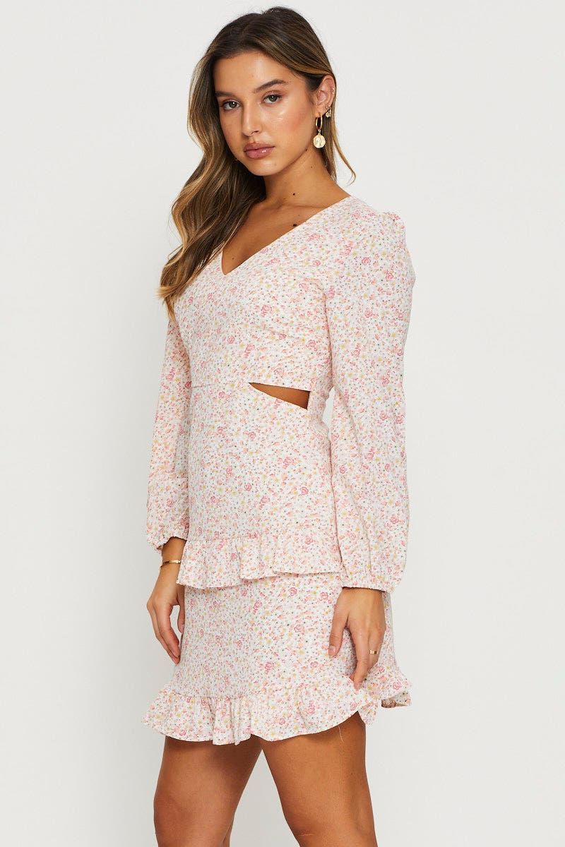 Print Mini Dress Long Sleeve sold by Ally Fashion product image thumbnail 3