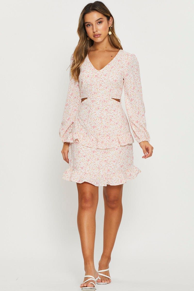Print Mini Dress Long Sleeve sold by Ally Fashion product image thumbnail 2
