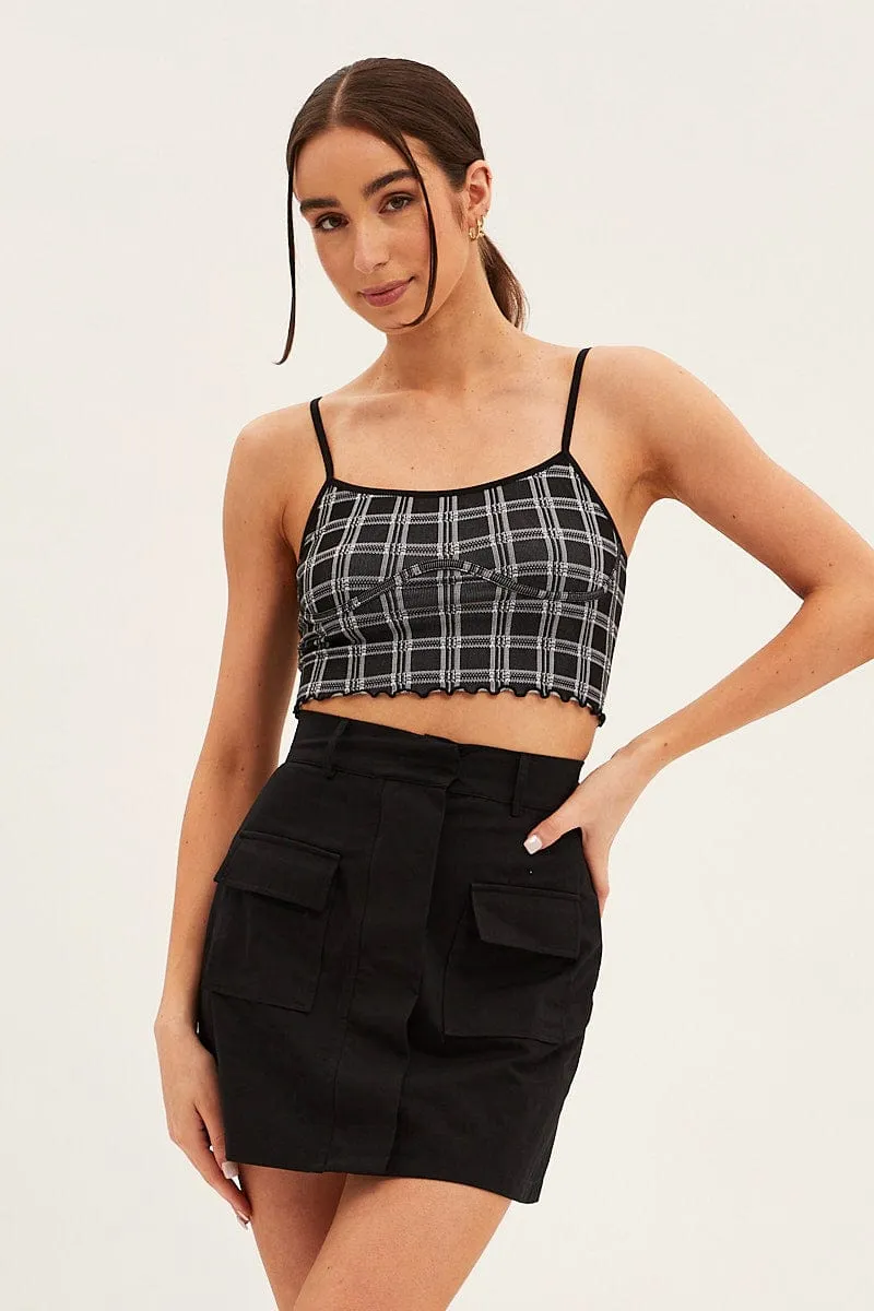 Black Singlet Top Round Neck Seamless sold by Ally Fashion