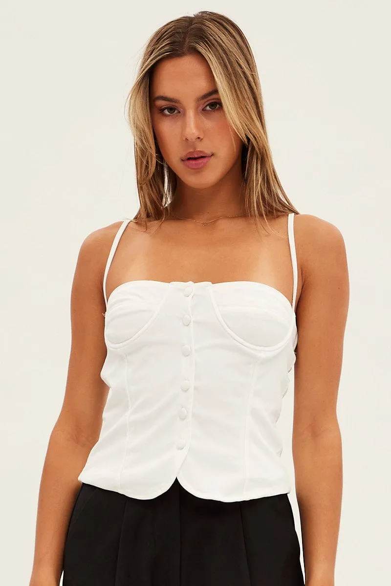 White Corset Top sold by Ally Fashion product image thumbnail 3