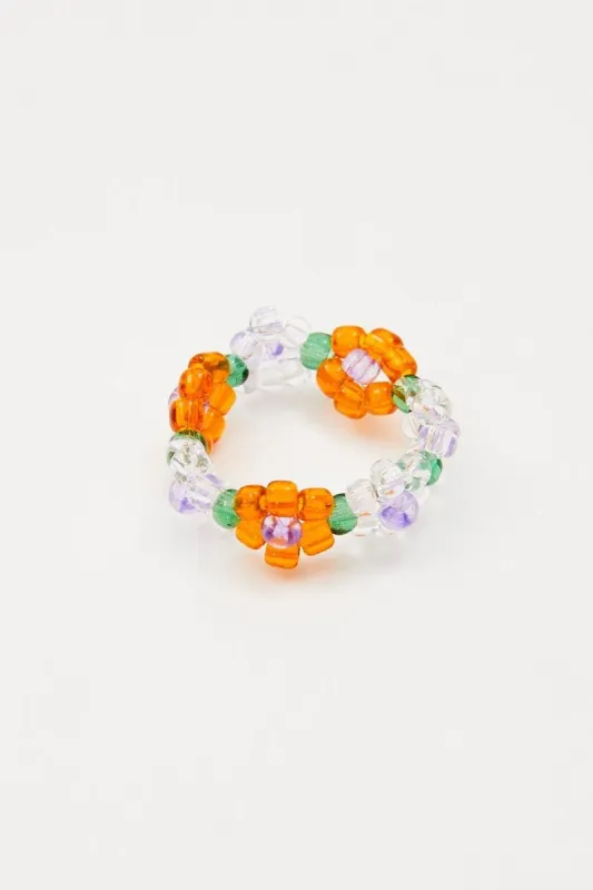 Multi Beaded Flower Ring sold by Ally Fashion