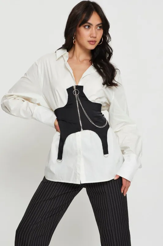 Black Underbust Suspender Waspie Belt made by Ally Fashion