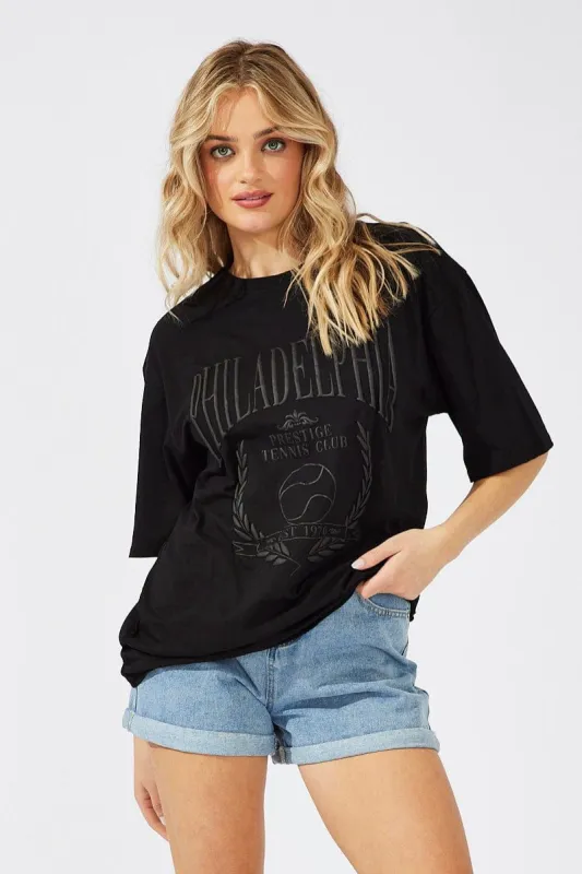 Black Philadelphia Graphic Tee sold by Ally Fashion