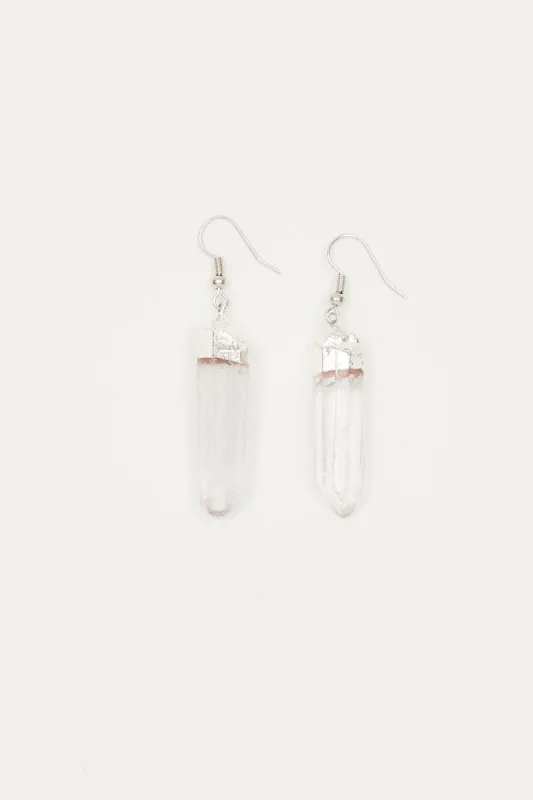 Pink Crystal Drop Earrings sold by Ally Fashion