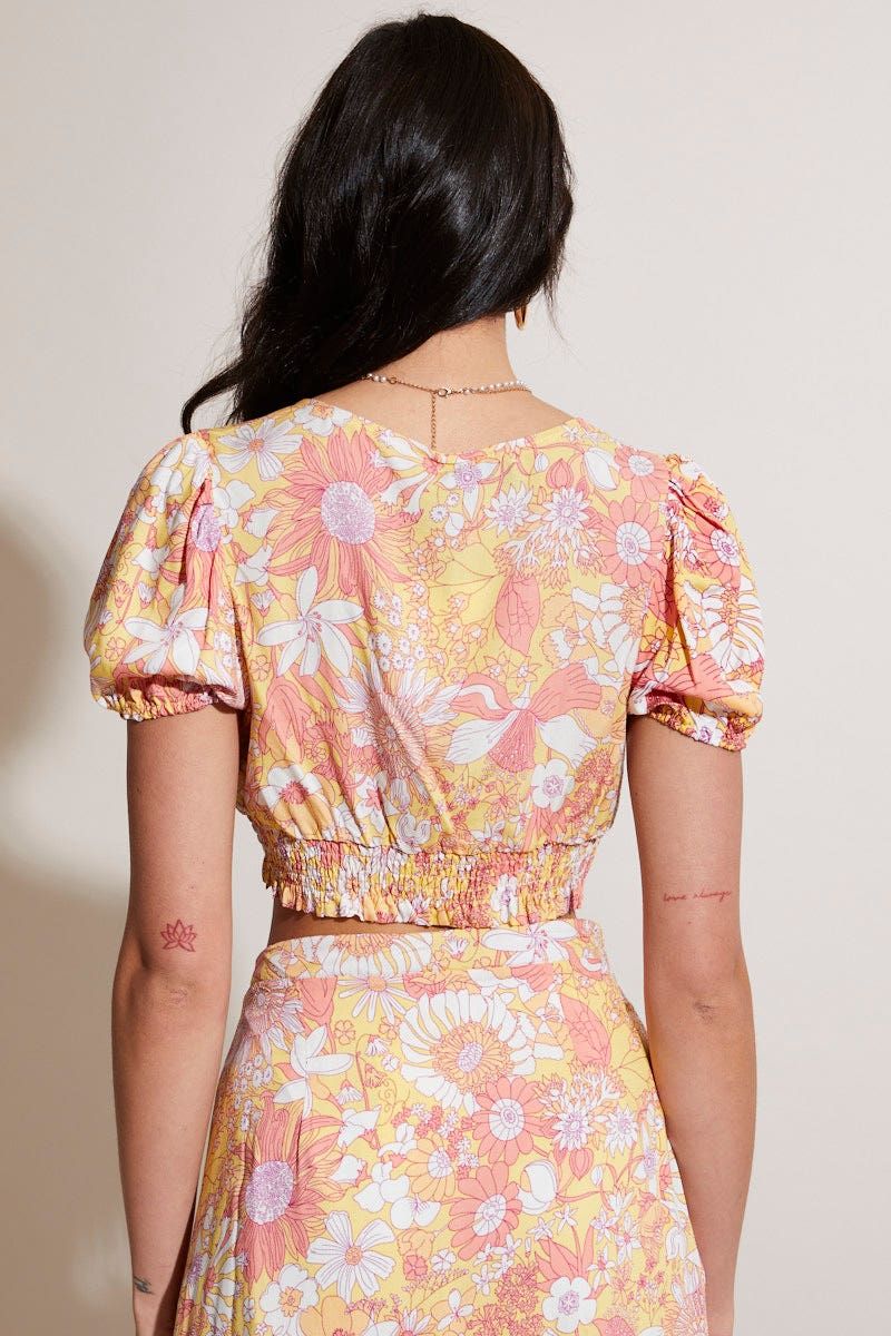 Print Crop Top Short Sleeve sold by Ally Fashion product image thumbnail 5